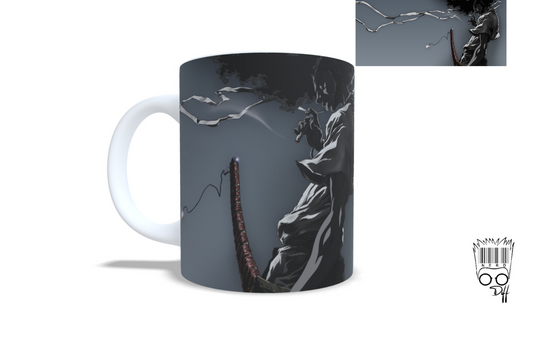 Custom afro samurai mug