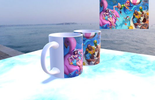 League of Legends Pool party summer custom mug