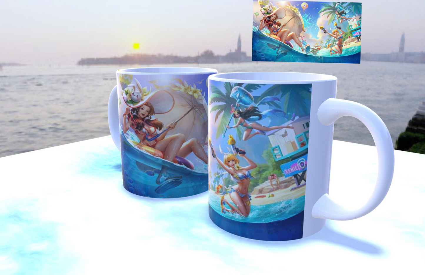 Summer party custom mug