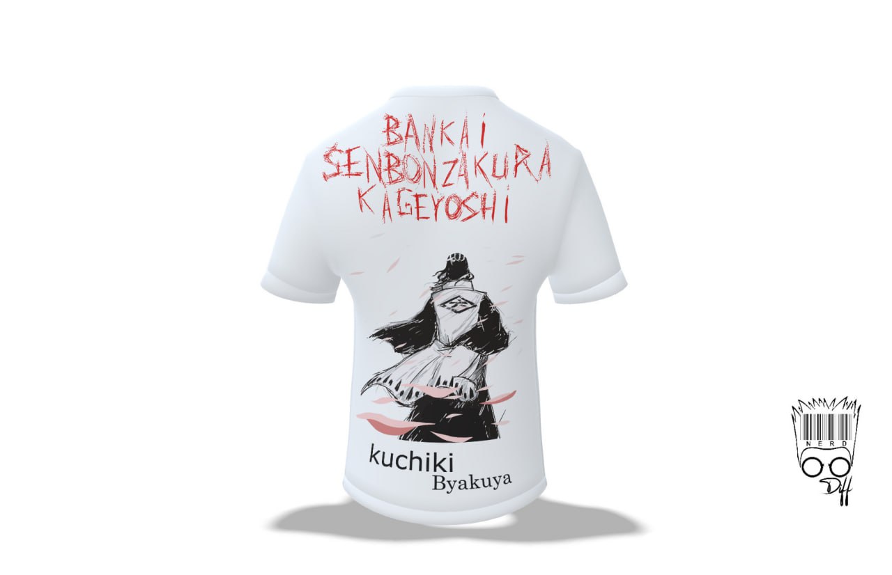 Custom White Bleach byakuya t-shirt