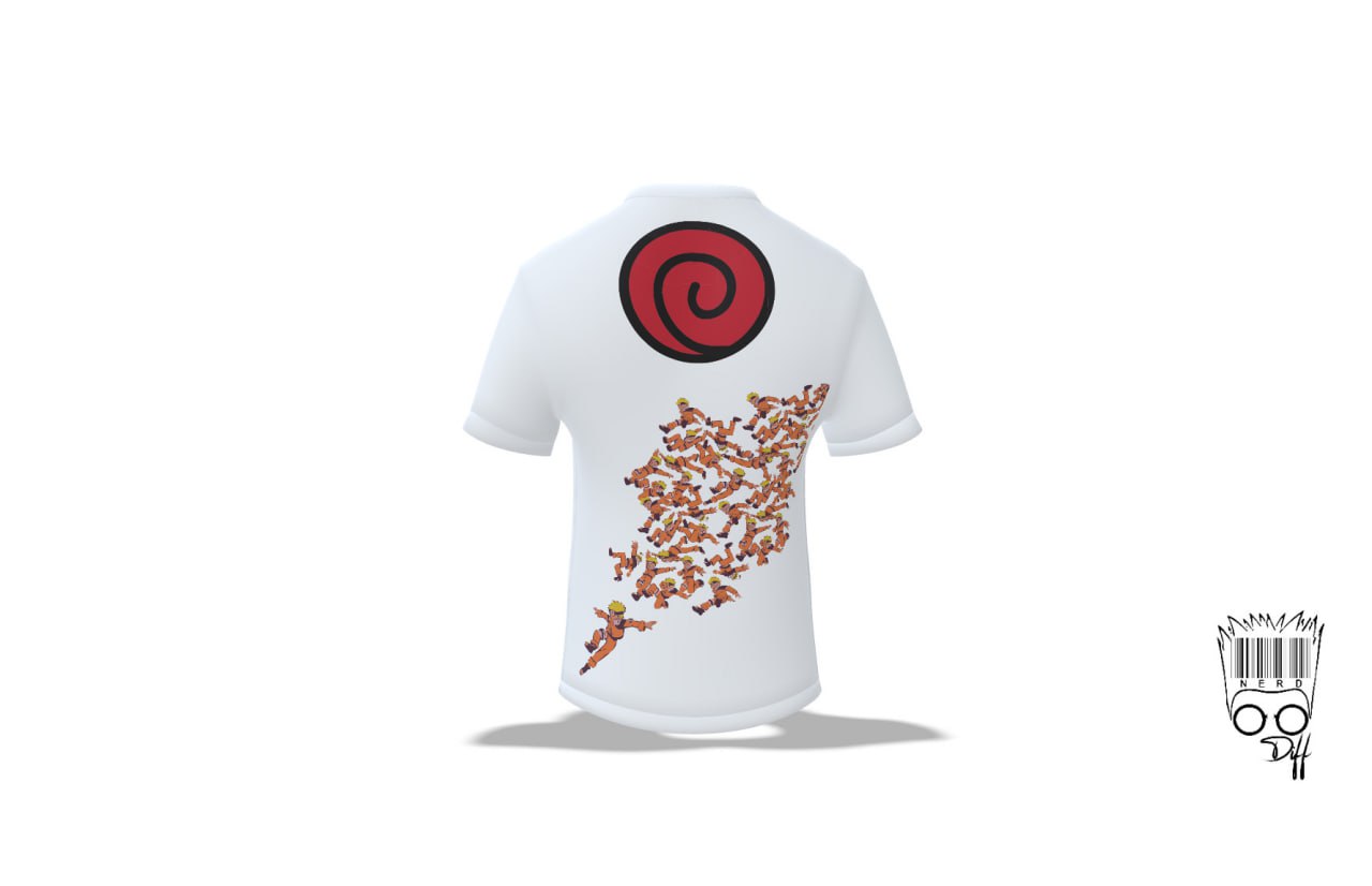 Custom Naruto white t-shirt