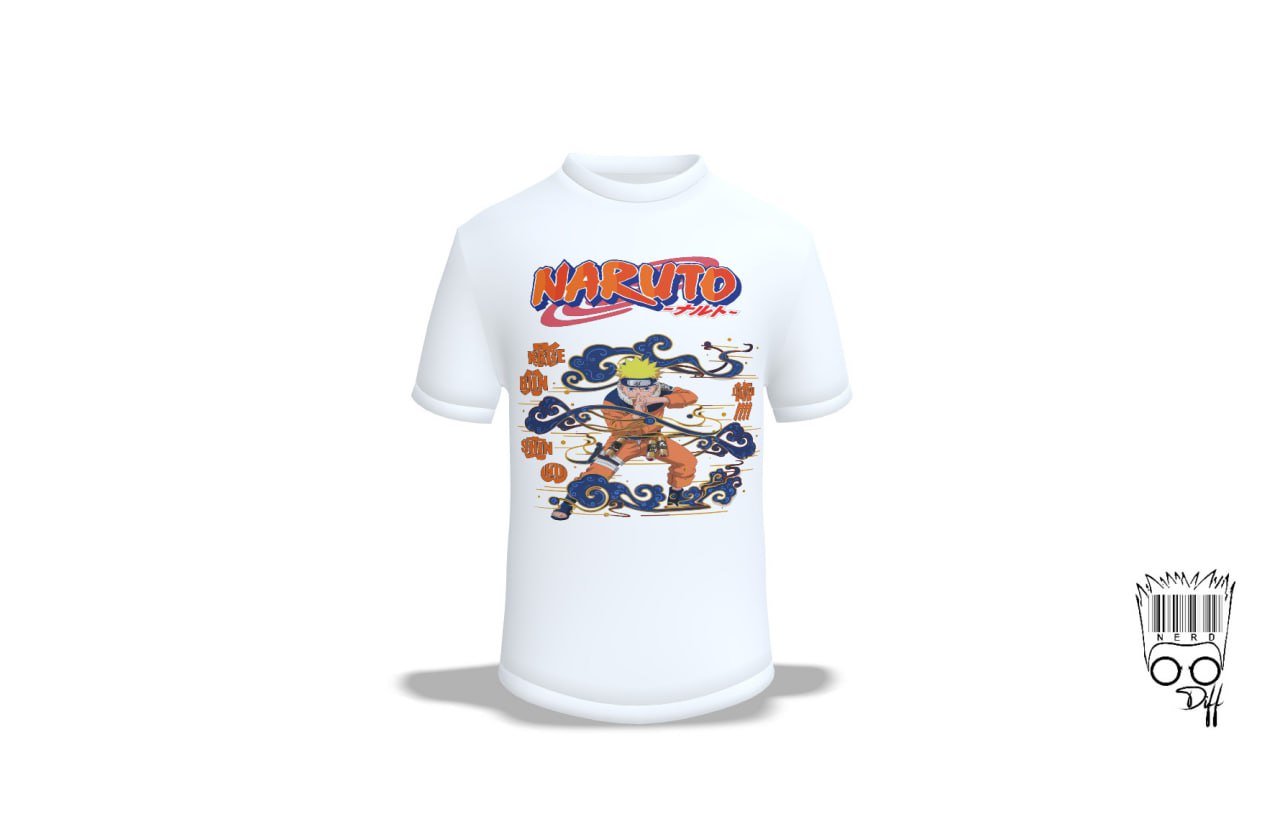 Custom Naruto white t-shirt