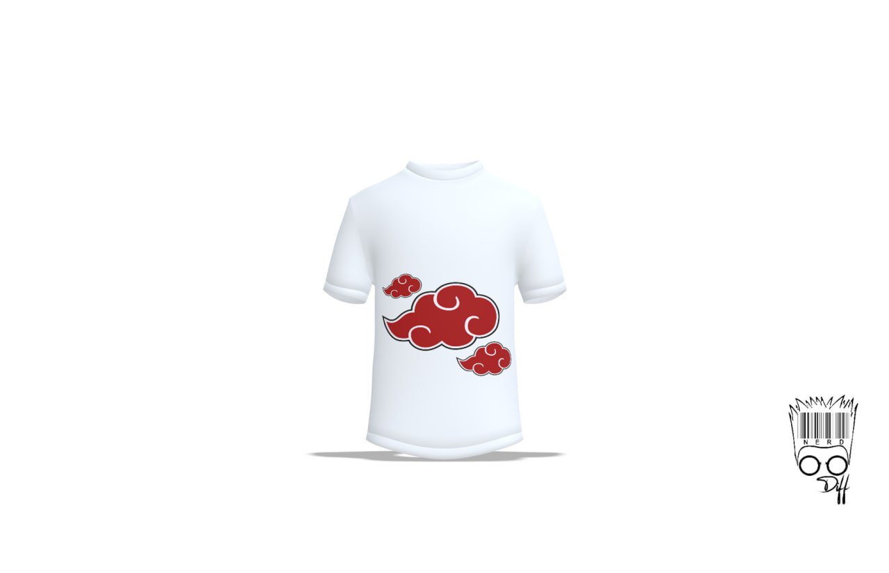 Custom Naruto Akatsuki white t-shirt