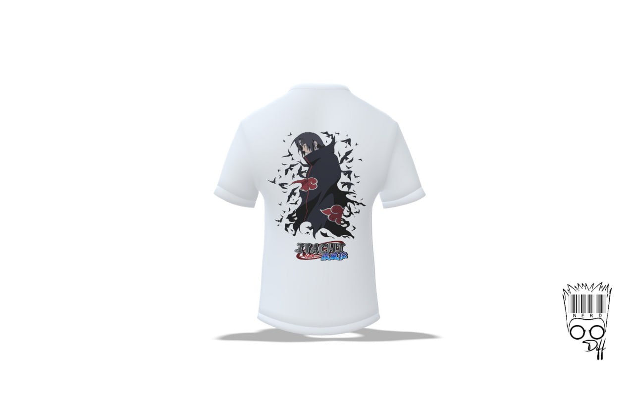 Custom Naruto Itachi white t-shirt