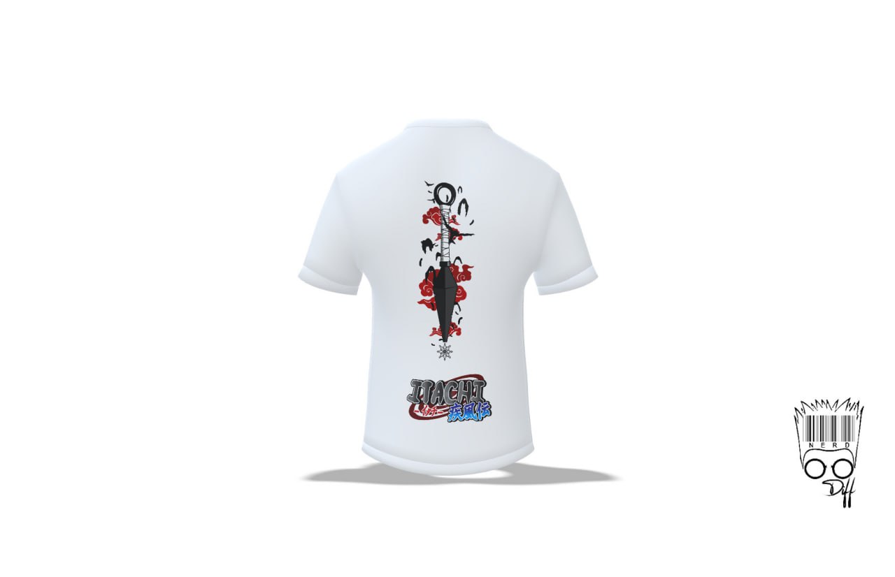 Custom Naruto Itachi white t-shirt