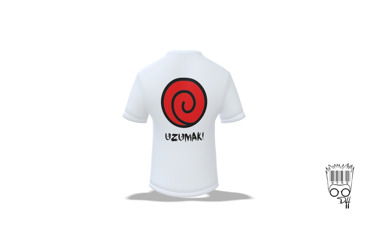 Custom Naruto Uzumaki white t-shirt