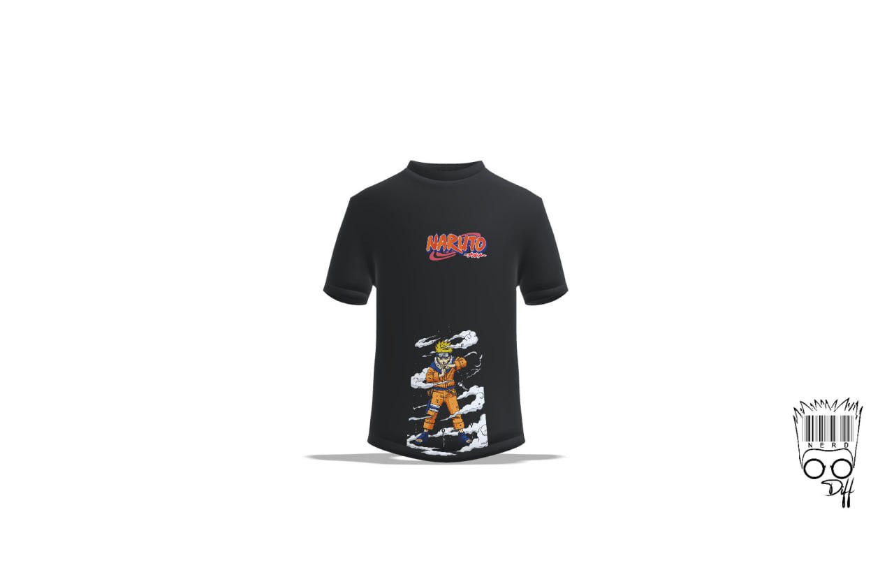 Custom Naruto Uzumaki Black t-shirt