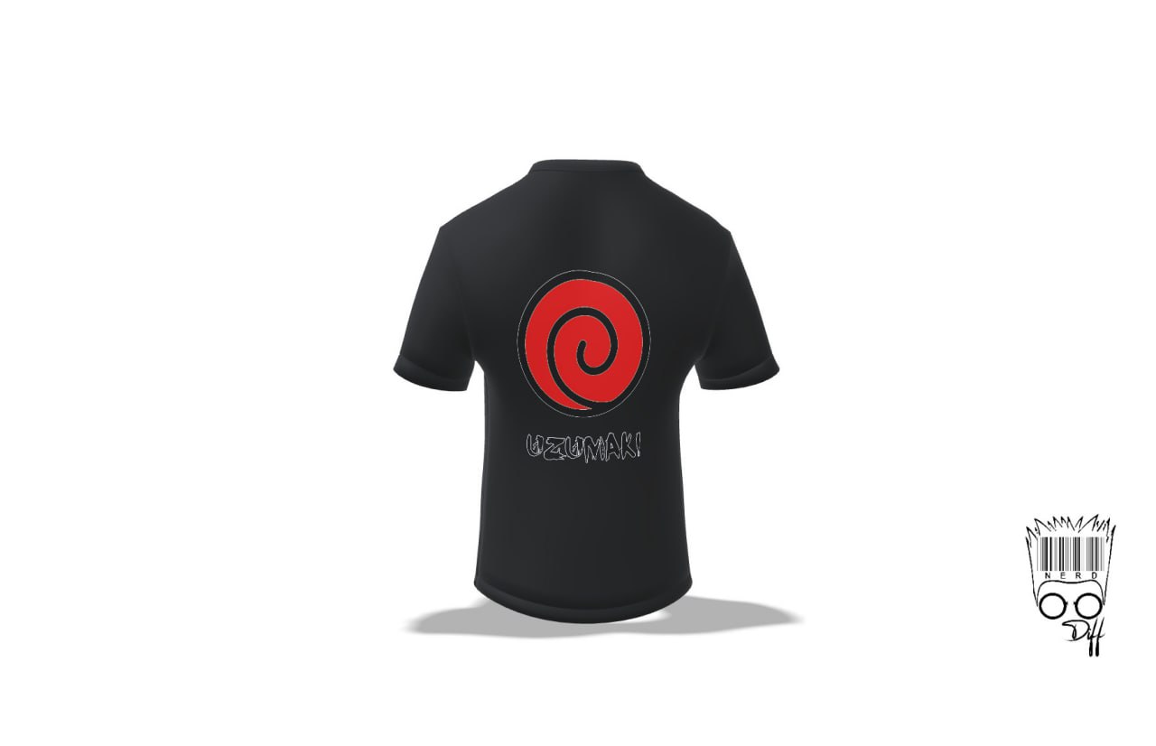 Custom Naruto Uzumaki Black t-shirt